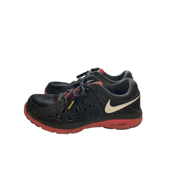 Nike Livestrong Dual Fusion women's Size 8.5 Black Red Mesh sneakers NO INSOLES - Picture 3 of 8